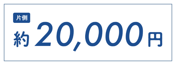 片側約20,000円