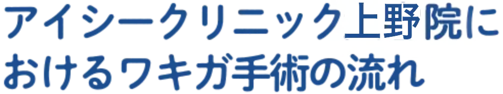 アイシークリニック上野院におけるワキガ手術の流れ