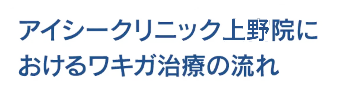 アイシークリニック上野院におけるワキガ手術の流れ