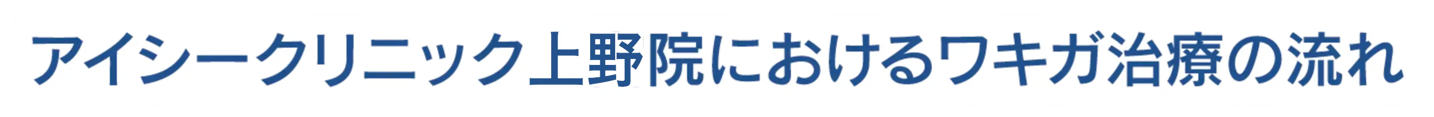 アイシークリニック上野院におけるワキガ手術の流れ